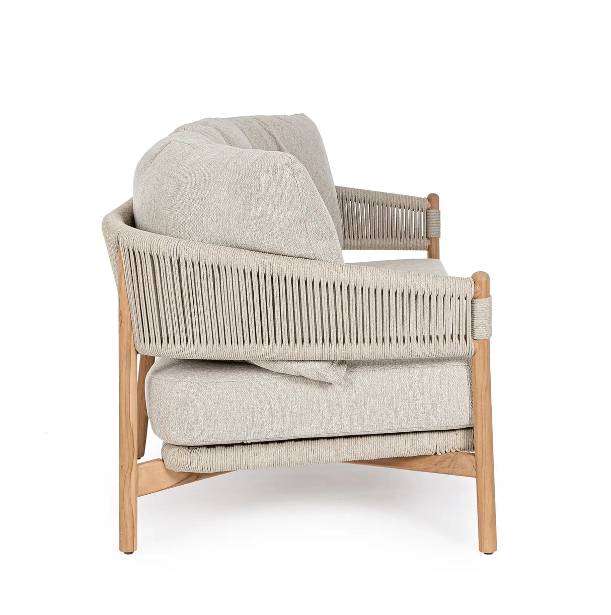 Outdoor Sofa Garita 3-Sitzer aus Teakholz und Seil - ZEN ZONE Furniture