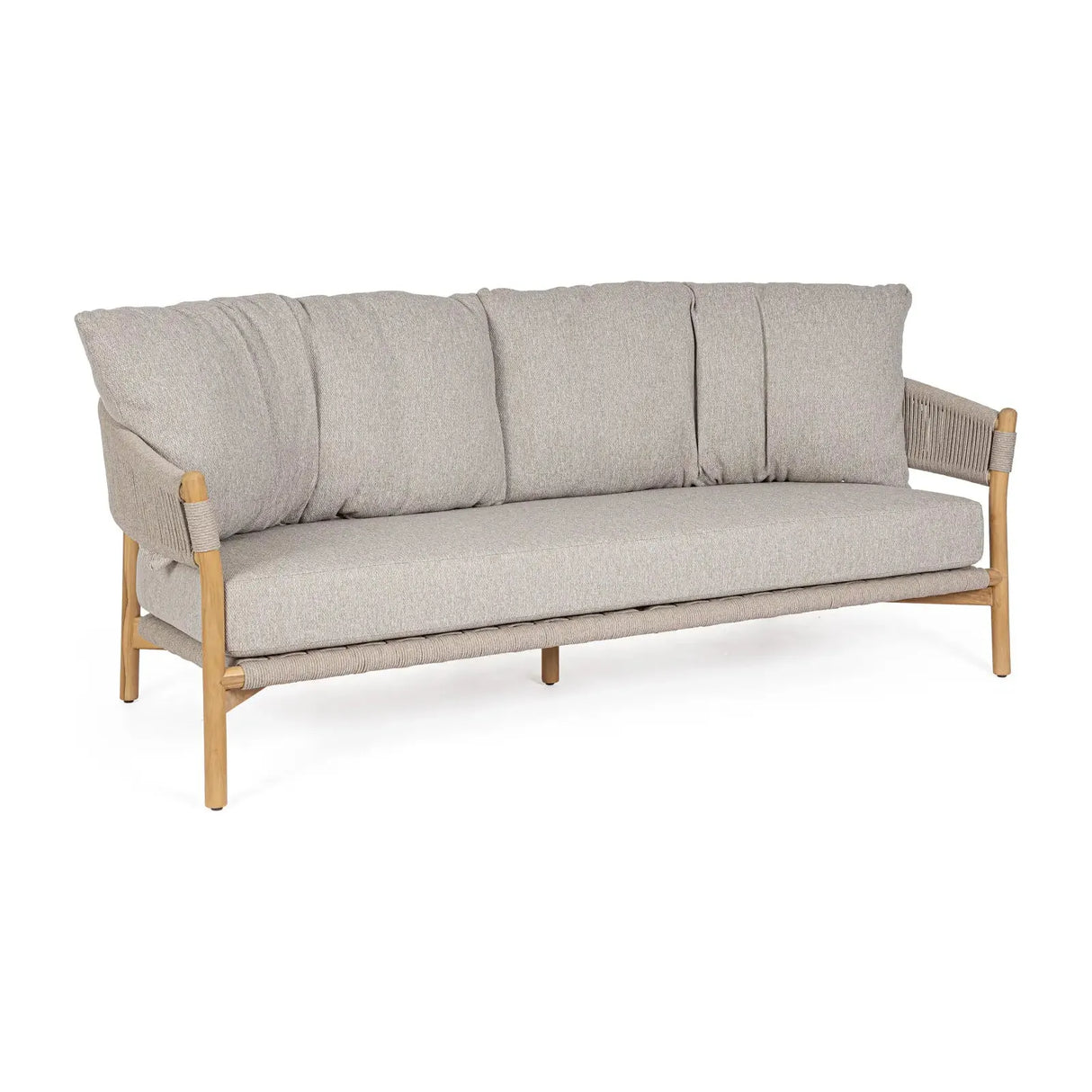 Outdoor Sofa Garita 3-Sitzer aus Teakholz und Seil - ZEN ZONE Furniture