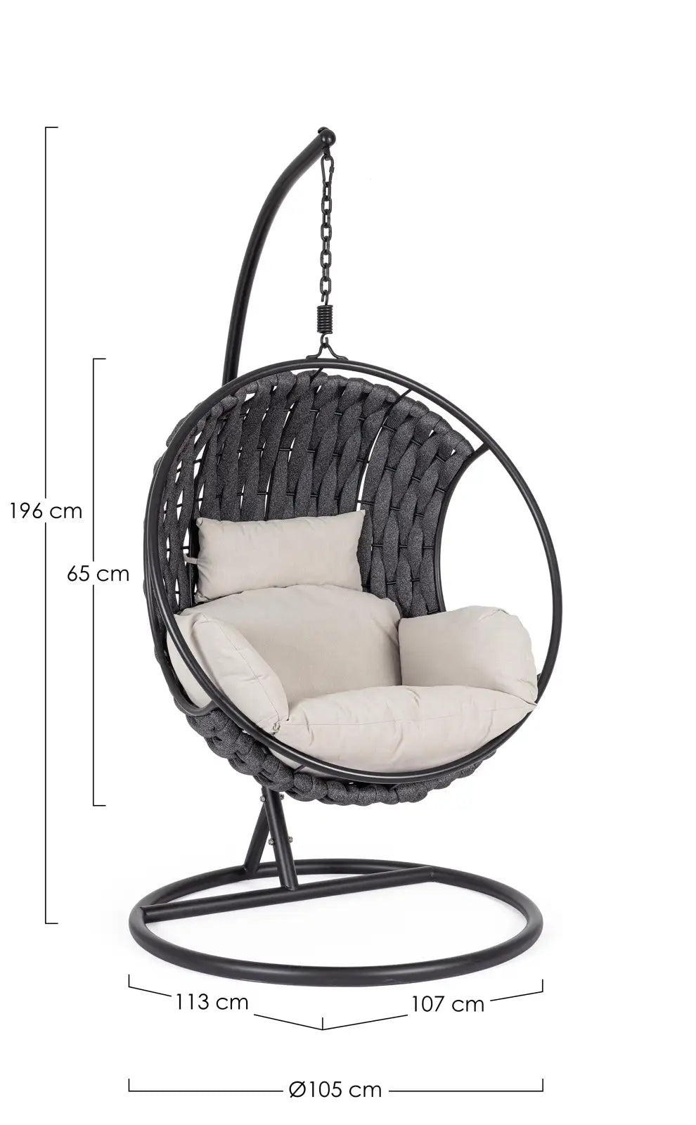 Hängesessel Galapagos Schwarz - ZEN ZONE Furniture