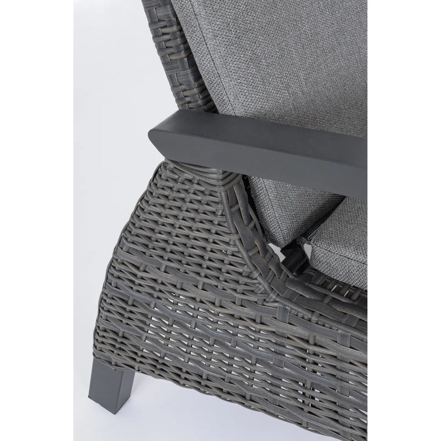 Gartenliege Britton mit Kissen Anthrazit JX55 - ZEN ZONE Furniture