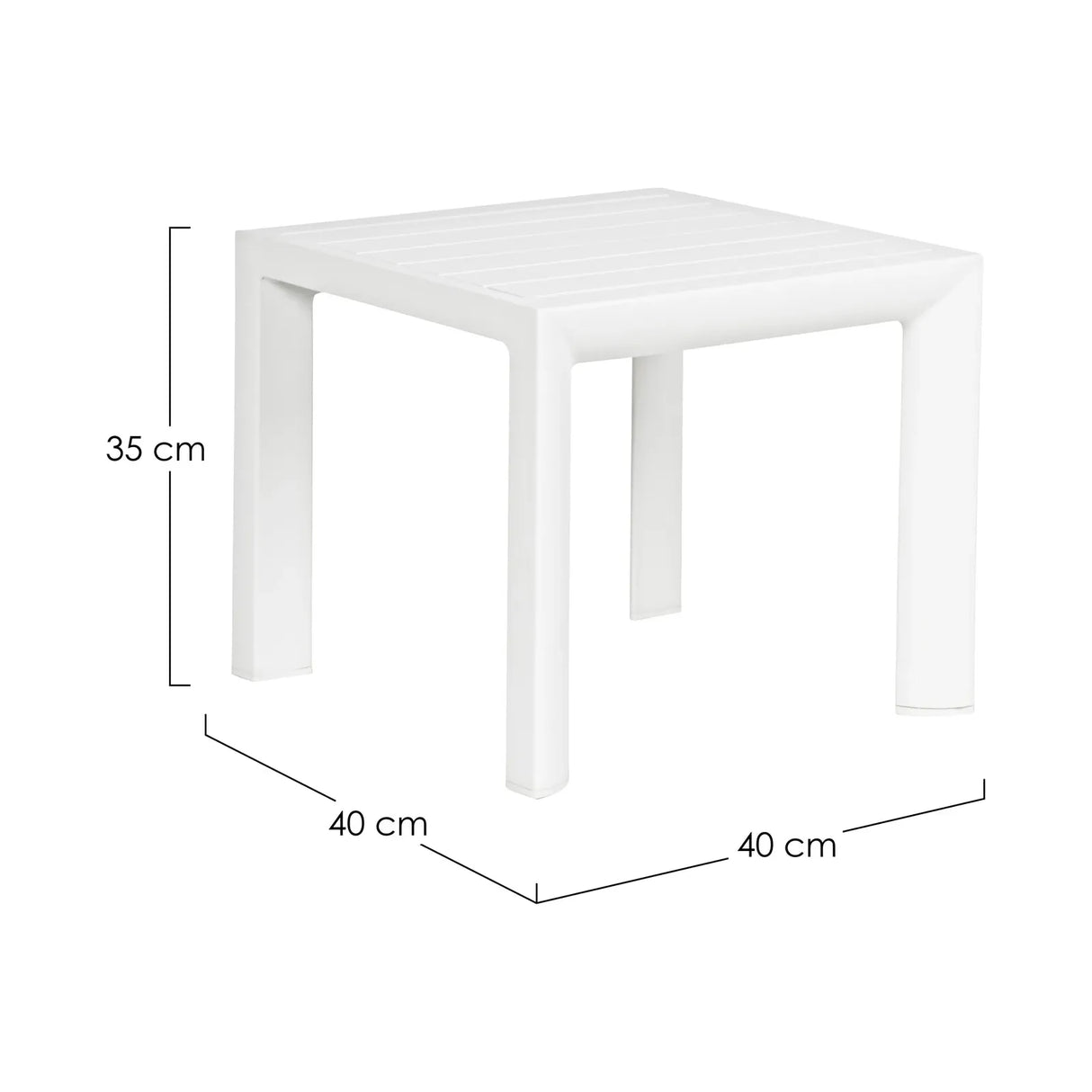 Cruise Couchtisch Weiss Gk50 40x40 cm - ZEN ZONE Furniture