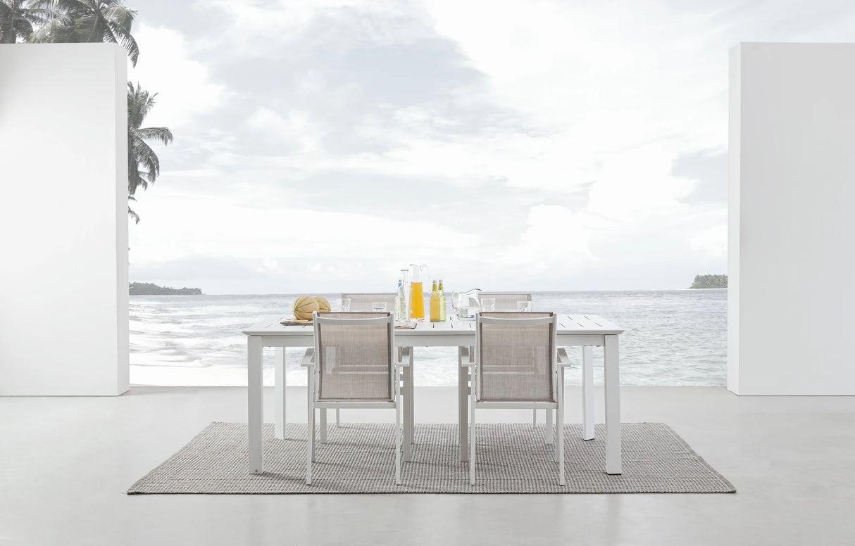 Gartentisch ausziehbar 200-300x110 Weiß CX21 Konnor - ZEN ZONE Furniture