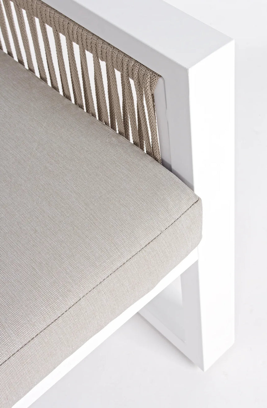 Gartenlounge Set 4er Set mit Kissen Captiva Weiß LH30 - ZEN ZONE Furniture