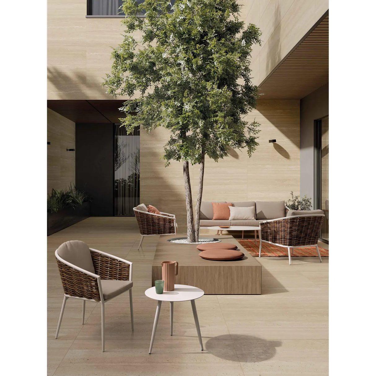Garten Couchtisch 120x75 Weiß YK11 Ridley - ZEN ZONE Furniture