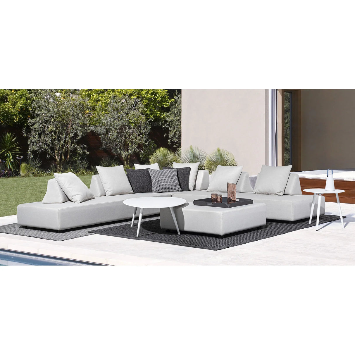 Garten Couchtisch 120x75 Weiß YK11 Ridley - ZEN ZONE Furniture