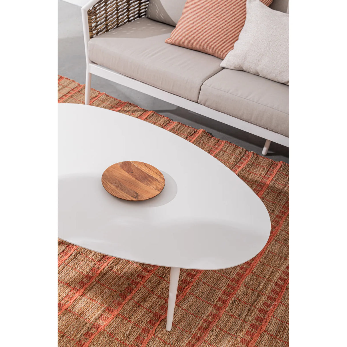 Garten Couchtisch 120x75 Weiß YK11 Ridley - ZEN ZONE Furniture