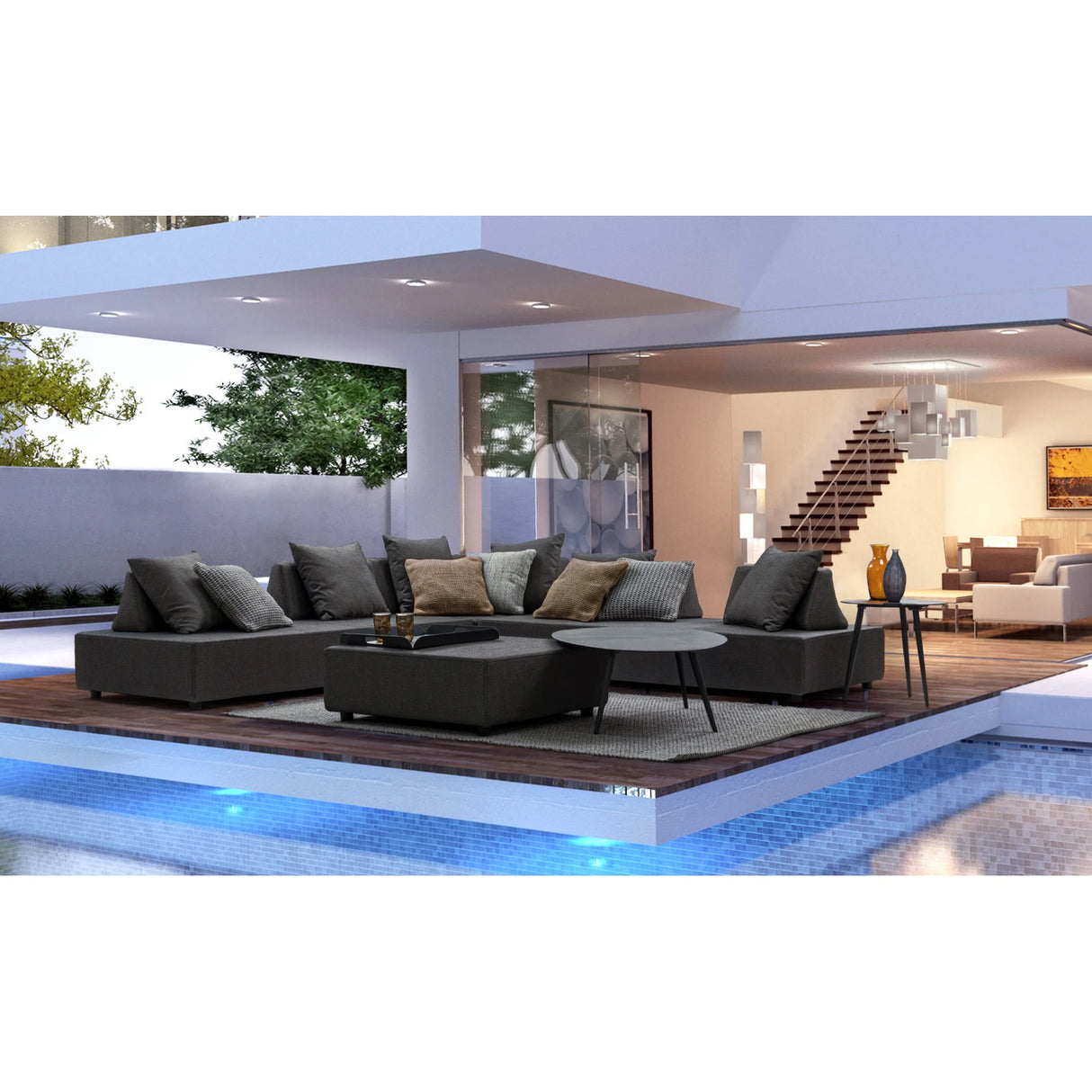 Garten Couchtisch 120x75 Anthrazit YK Ridley - ZEN ZONE Furniture