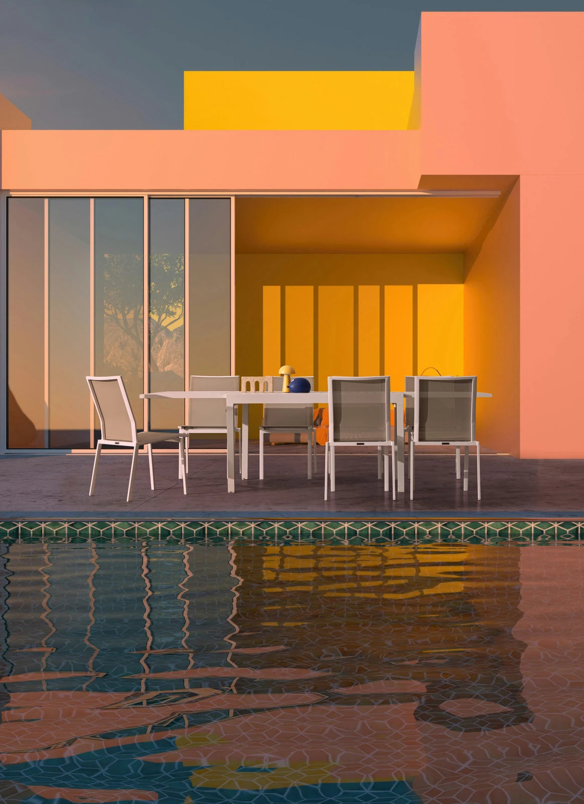 Gartentisch ausziehbar 135-270x90 Weiß Pelagius - ZEN ZONE Furniture