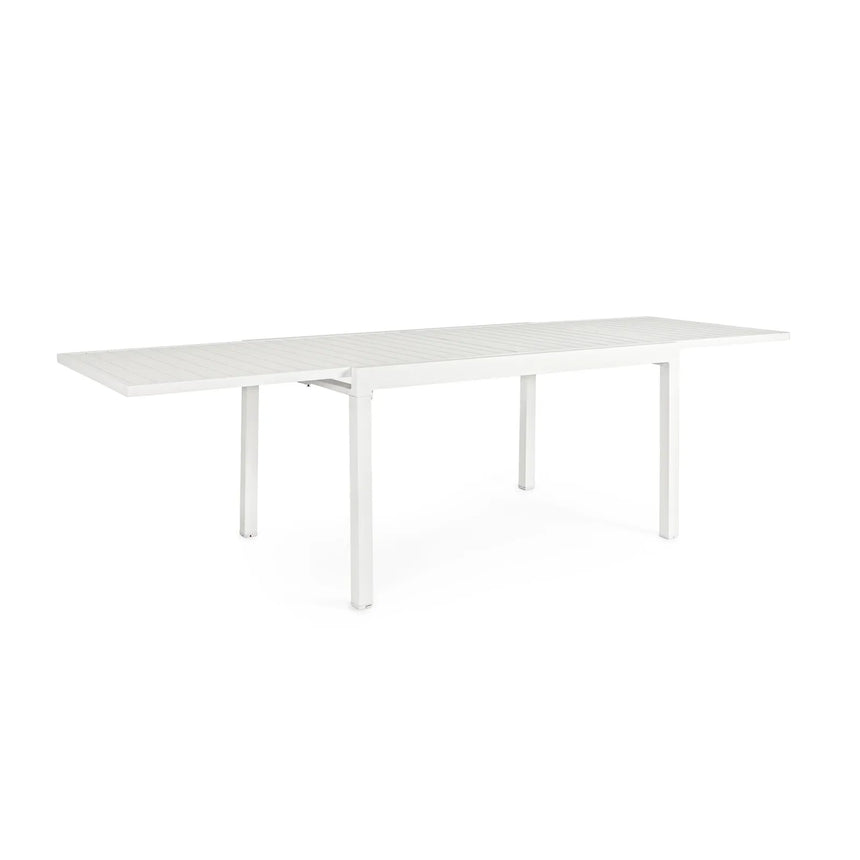 Gartentisch ausziehbar 135-270x90 Weiß Pelagius - ZEN ZONE Furniture