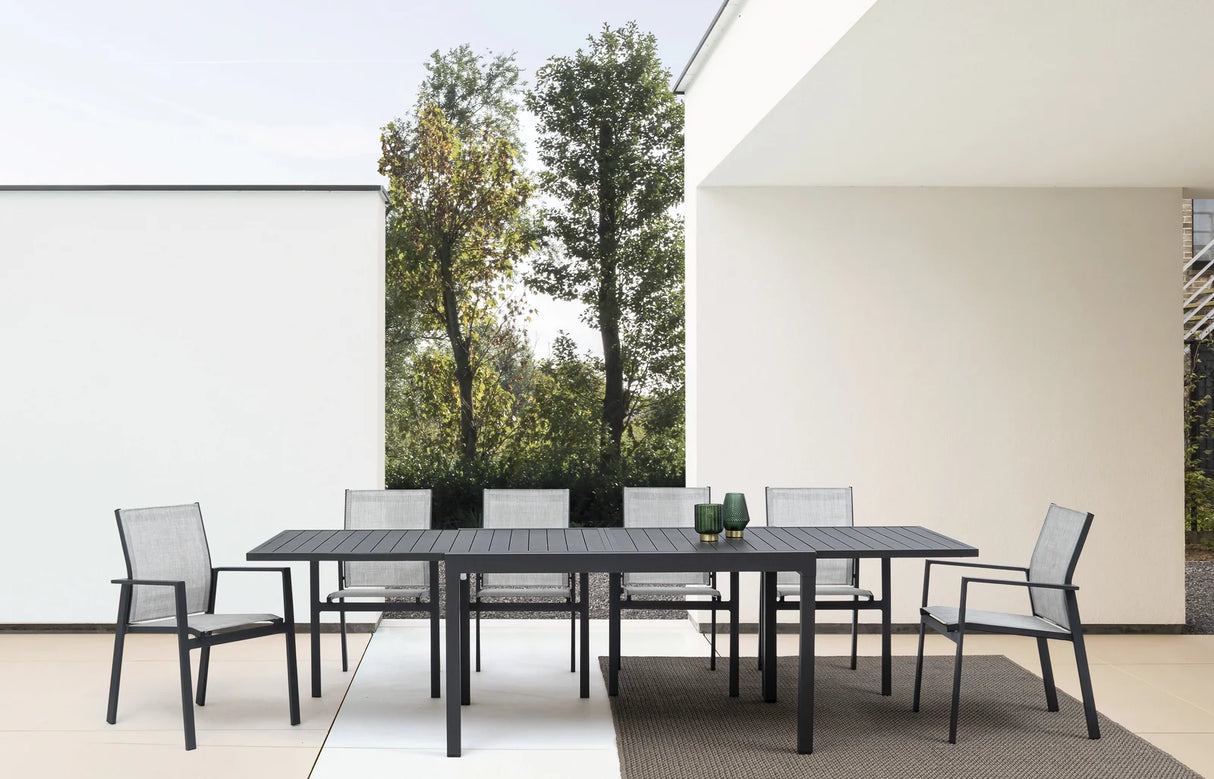 Gartentisch ausziehbar 135-270x90 Anthrazit Pelagius - ZEN ZONE Furniture