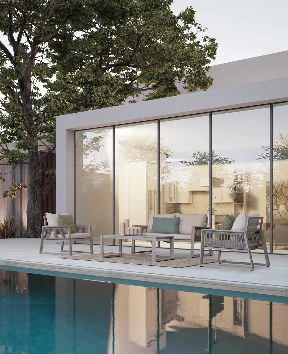 Outdoor 4er Lounge Set Captiva Peyote - ZEN ZONE Furniture