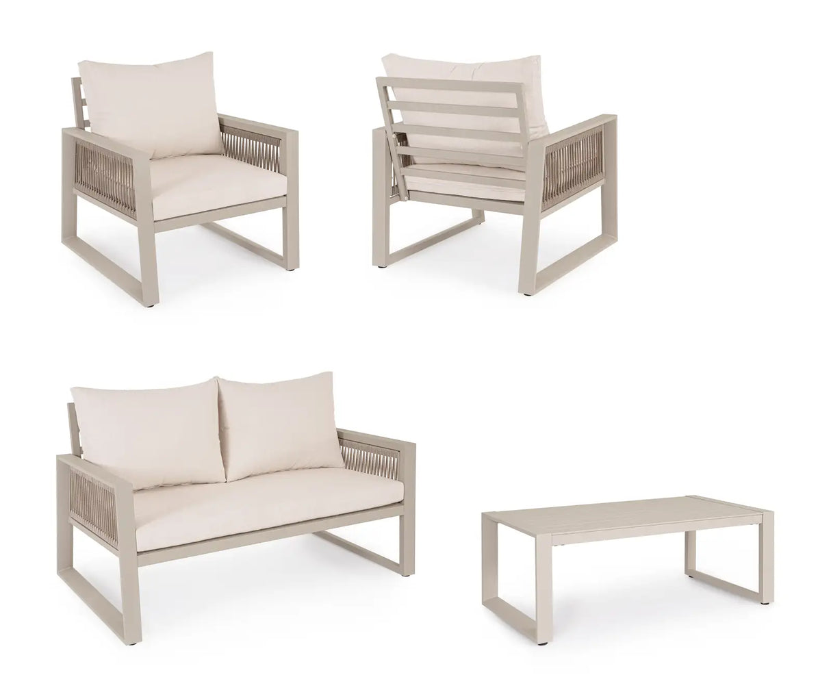 Outdoor 4er Lounge Set Captiva Peyote - ZEN ZONE Furniture