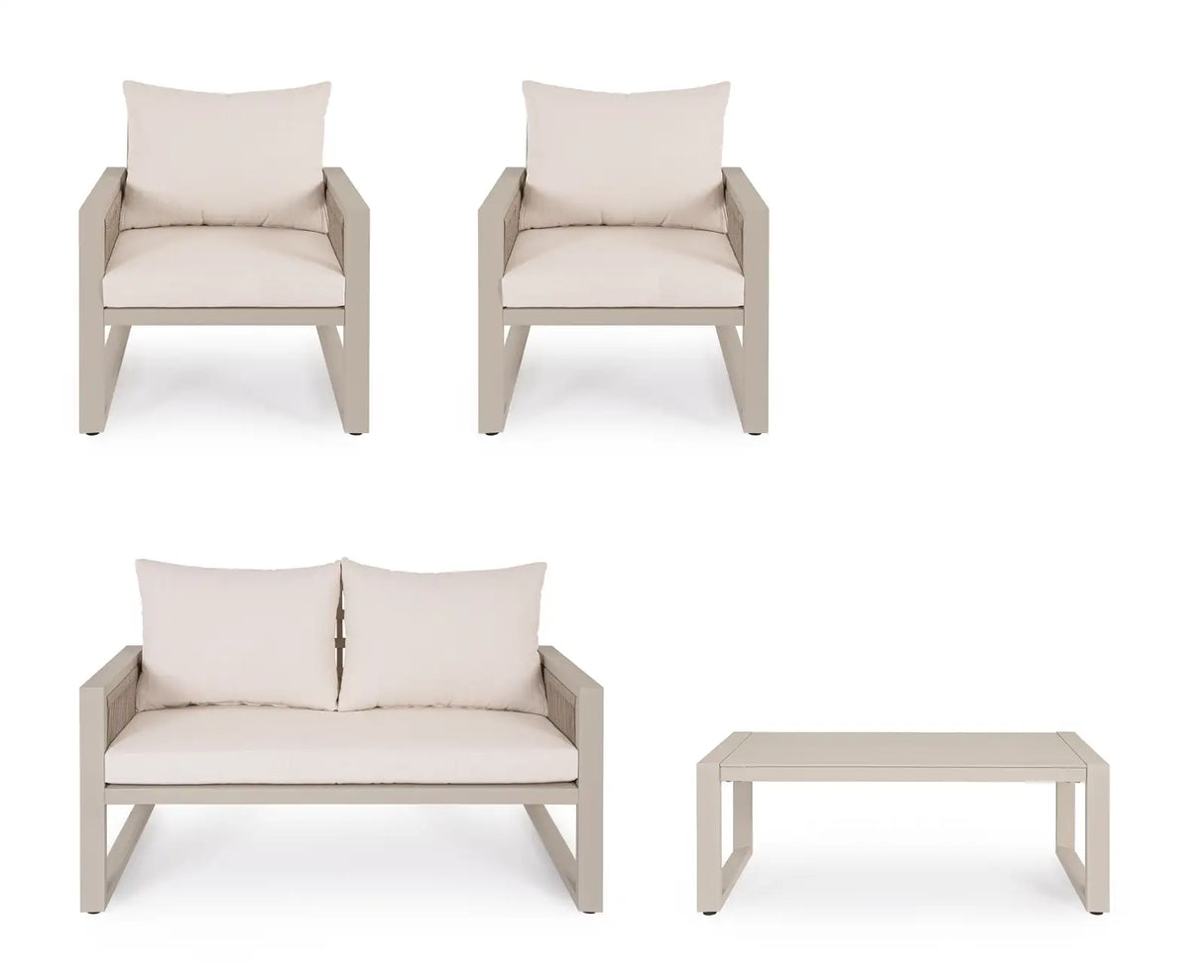 Outdoor 4er Lounge Set Captiva Peyote - ZEN ZONE Furniture