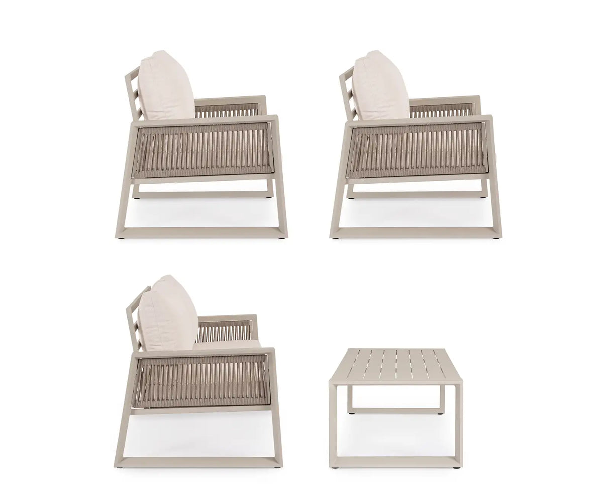 Outdoor 4er Lounge Set Captiva Peyote - ZEN ZONE Furniture