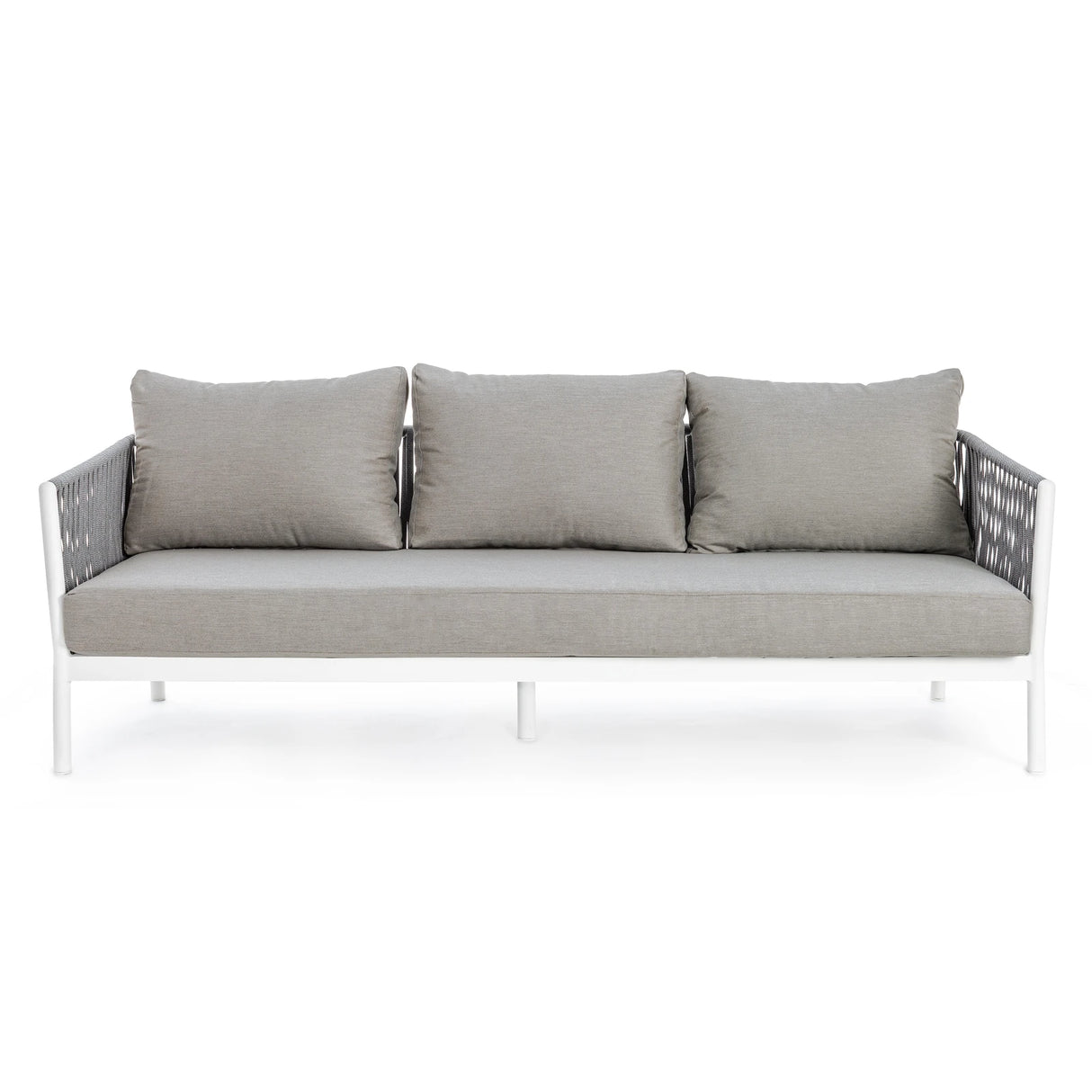 Garten-Sofa 3-Sitzer mit Kissen Florencia Weiß WG20 - ZEN ZONE Furniture