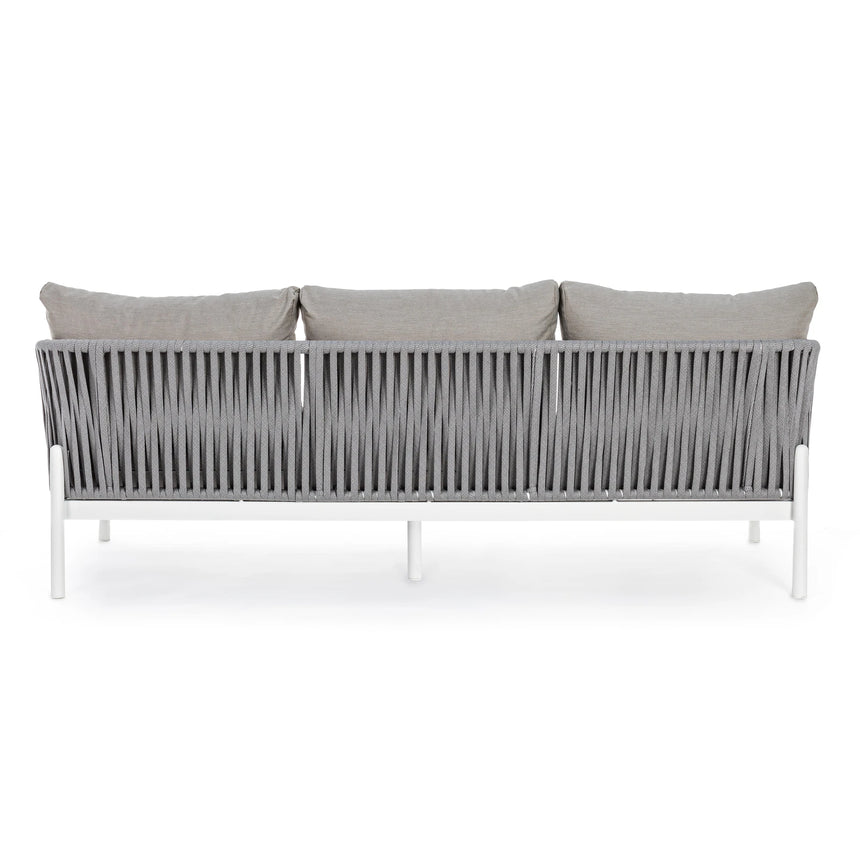 Garten-Sofa 3-Sitzer mit Kissen Florencia Weiß WG20 - ZEN ZONE Furniture
