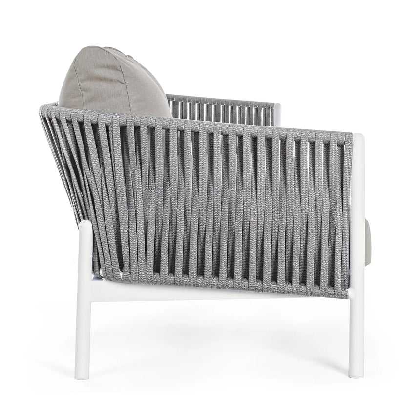 Garten-Sofa 3-Sitzer mit Kissen Florencia Weiß WG20 - ZEN ZONE Furniture
