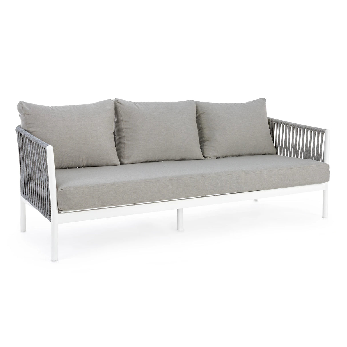 Garten-Sofa 3-Sitzer mit Kissen Florencia Weiß WG20 - ZEN ZONE Furniture