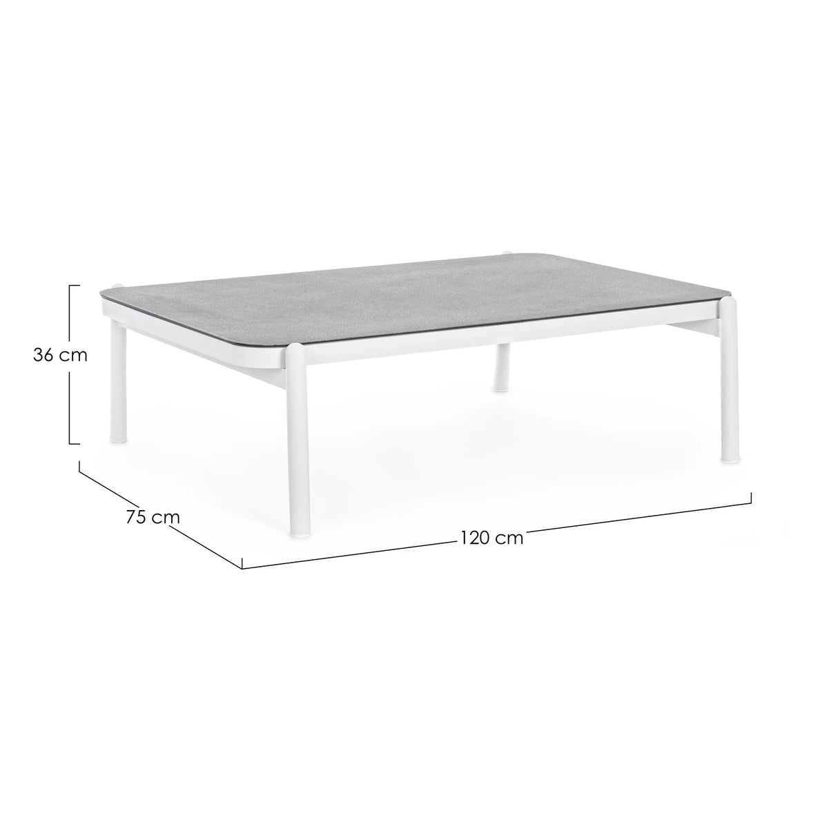 Garten Couchtisch 120x75 Weiß WG20 Florencia - ZEN ZONE Furniture