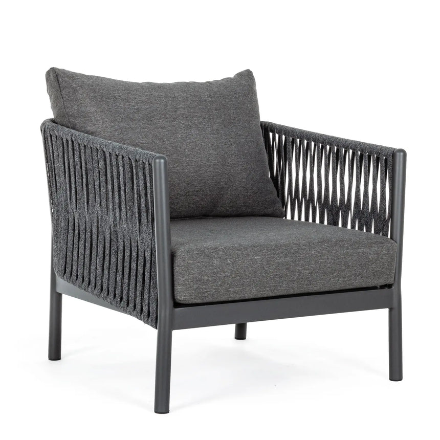 Outdoor Sessel mit Kissen Florencia Anthrazit WG21 - ZEN ZONE Furniture