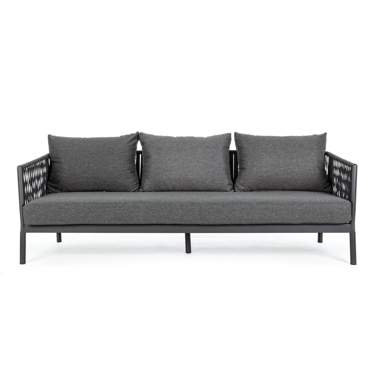 Garten-Sofa 3-Sitzer mit Kissen Florencia Anthrazit WG21 - ZEN ZONE Furniture