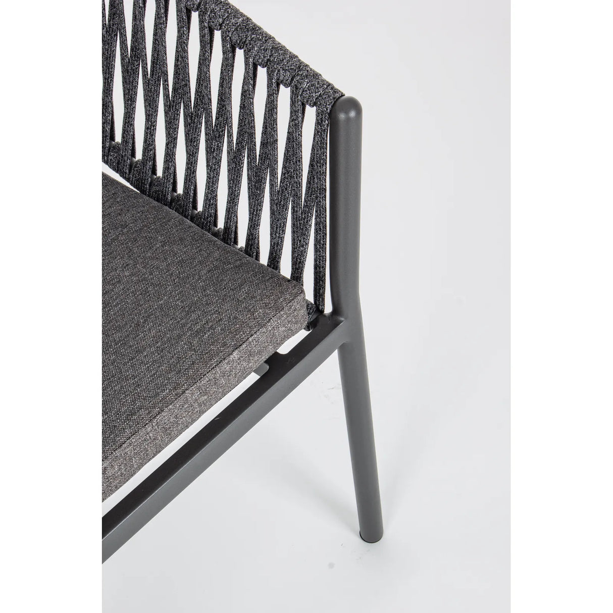 Gartenstuhl mit Armlehne und Kissen Florencia Anthrazit - ZEN ZONE Furniture