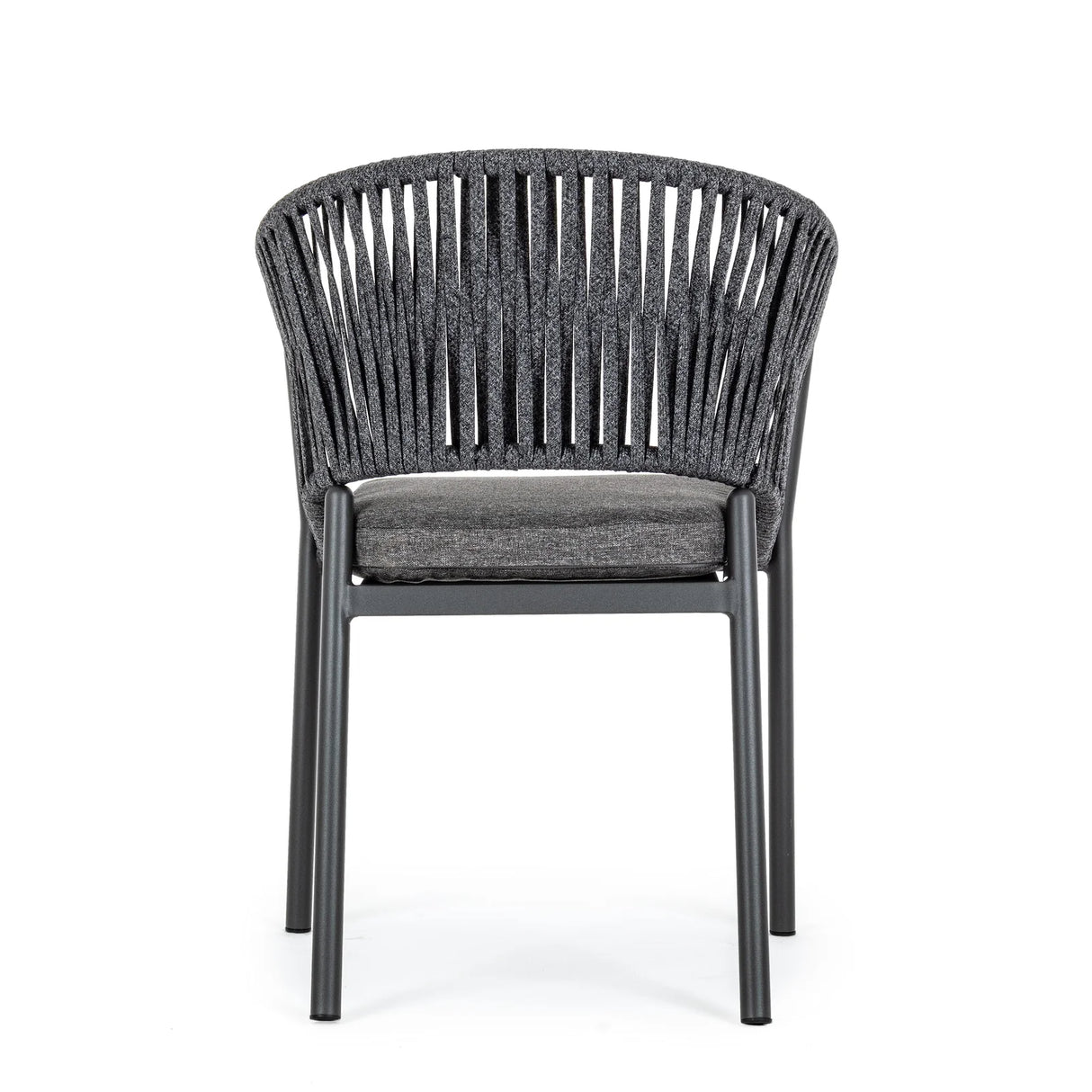 Gartenstuhl mit Armlehne und Kissen Florencia Anthrazit - ZEN ZONE Furniture