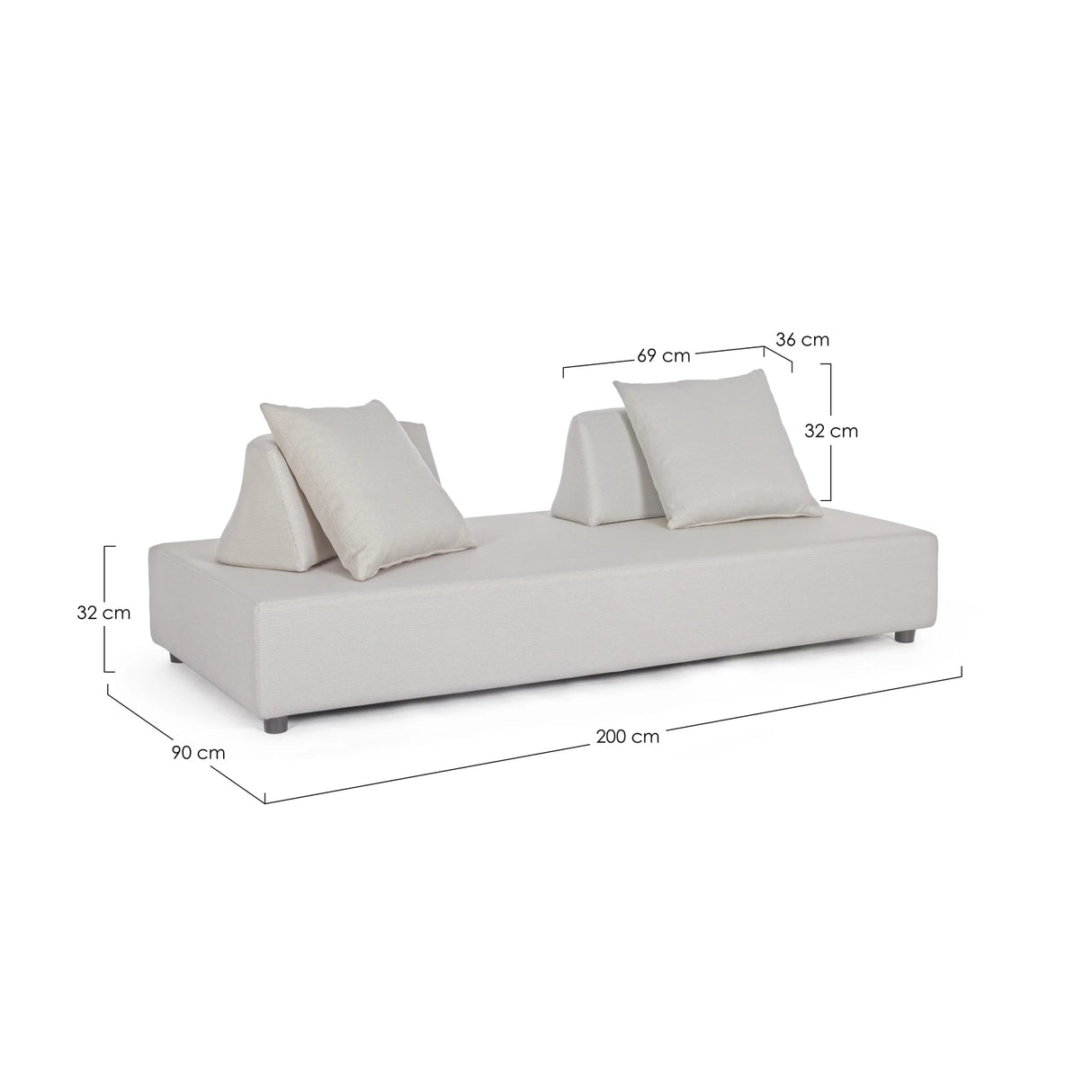 Garten-Sofa mit Kissen Piper Sand - ZEN ZONE Furniture