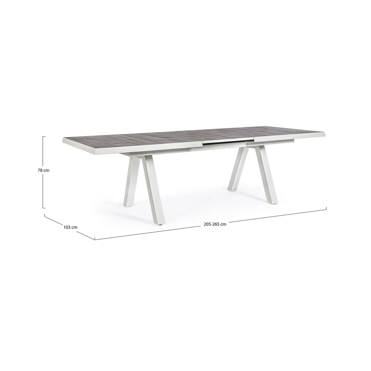 Gartentisch ausziehbar 205-265x103 Lunar Krion - ZEN ZONE Furniture