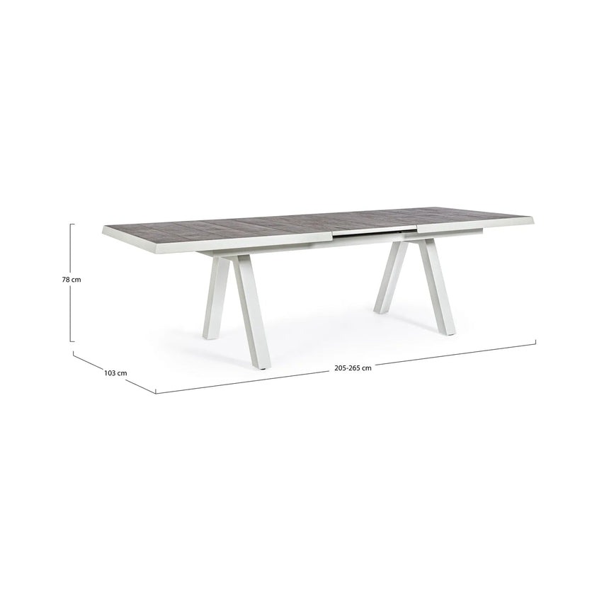 Gartentisch ausziehbar 205-265x103 Lunar Krion - ZEN ZONE Furniture