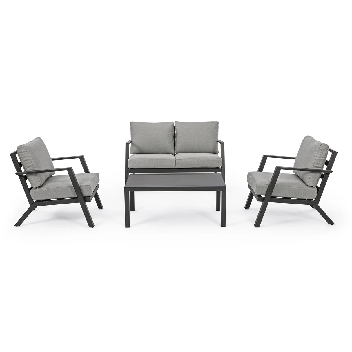 Gartenlounge Set 4er Set Harley mit Kissen Anthrazit YK13 - ZEN ZONE Furniture