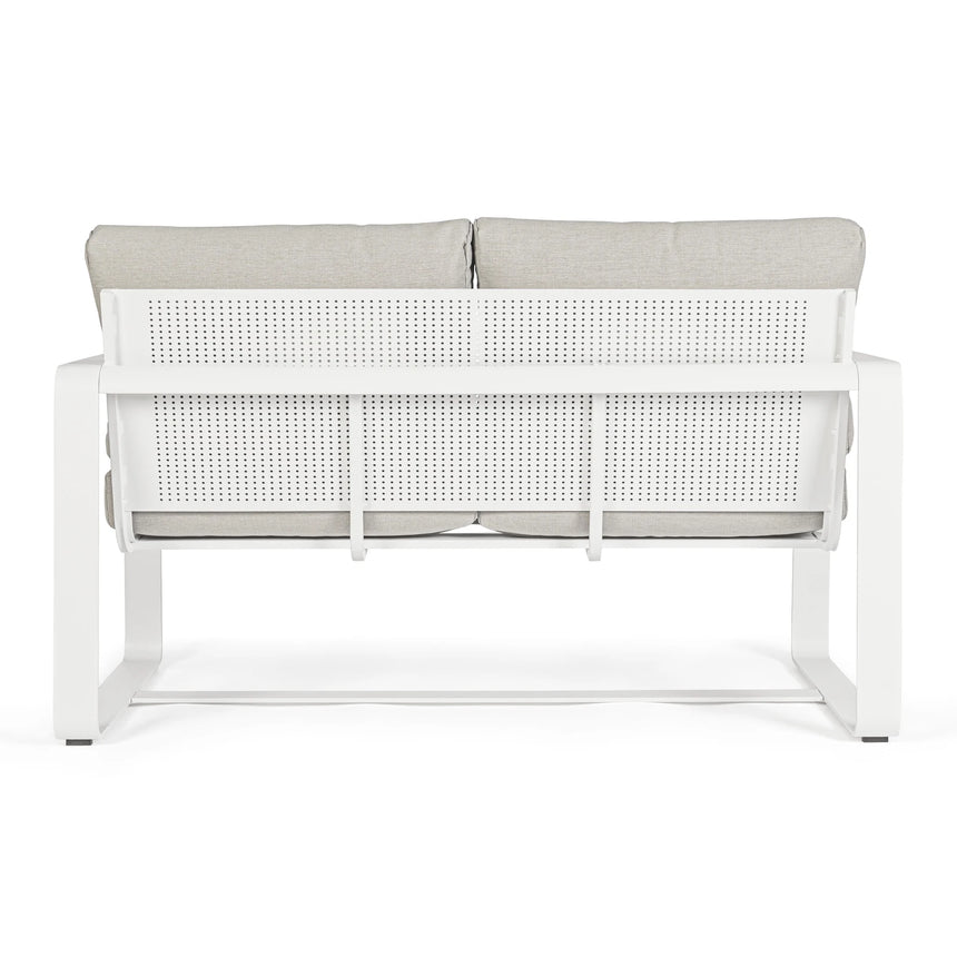 Garten-Sofa 2-Sitzer mit Kissen Merrigan Weiß - ZEN ZONE Furniture