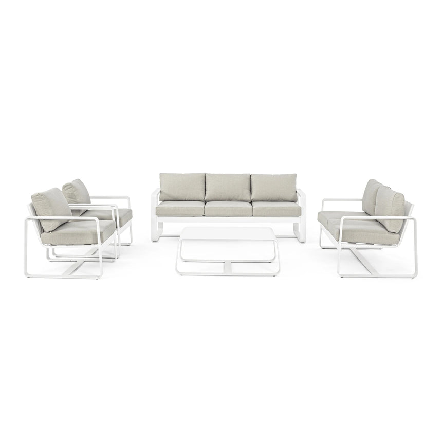 Garten-Sofa 2-Sitzer mit Kissen Merrigan Weiß - ZEN ZONE Furniture