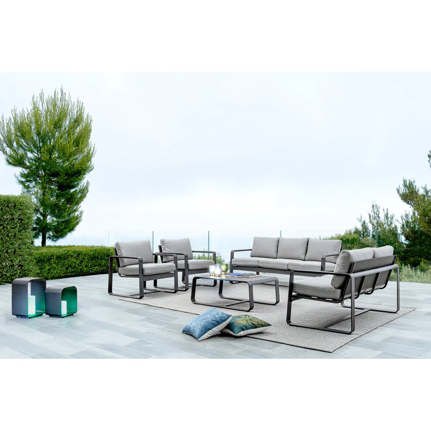 Garten-Sofa 2-Sitzer mit Kissen Merrigan Anthrazit YK13 - ZEN ZONE Furniture