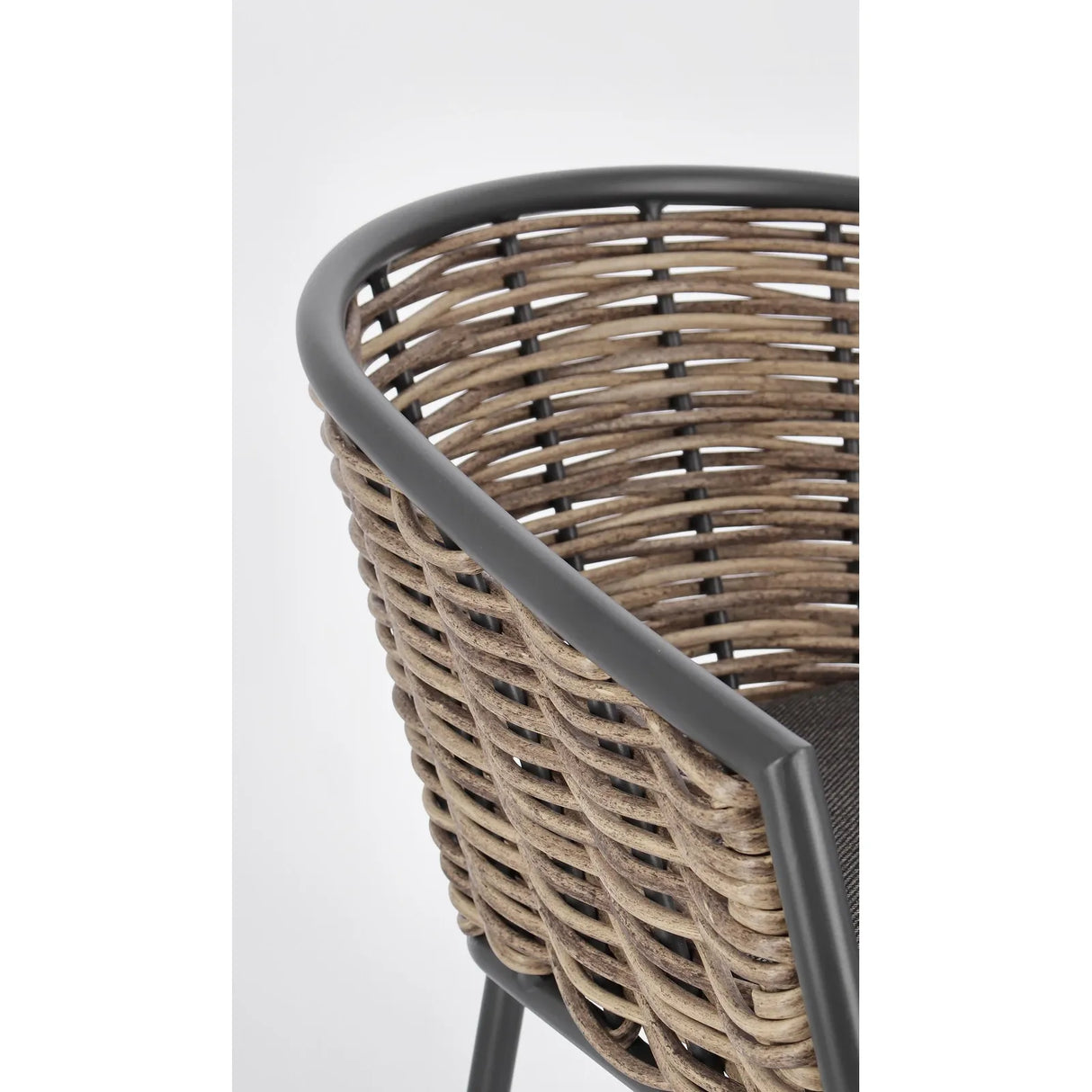 Gartenstuhl mit Armlehne und Kissen Maribela Anthrazit YK13 - ZEN ZONE Furniture