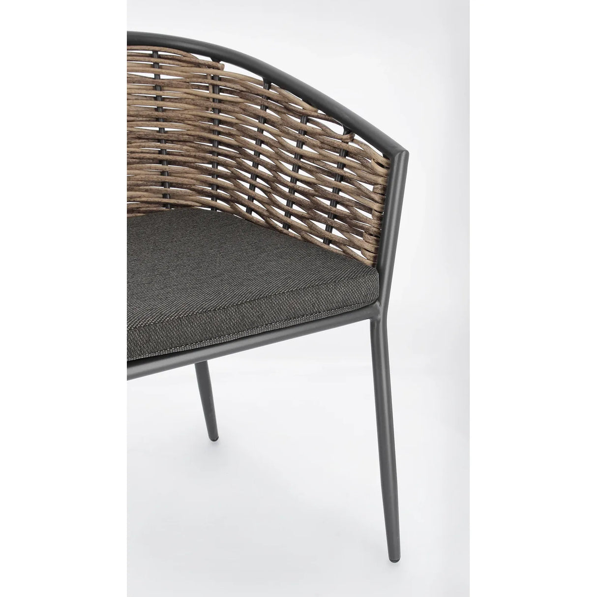 Gartenstuhl mit Armlehne und Kissen Maribela Anthrazit YK13 - ZEN ZONE Furniture