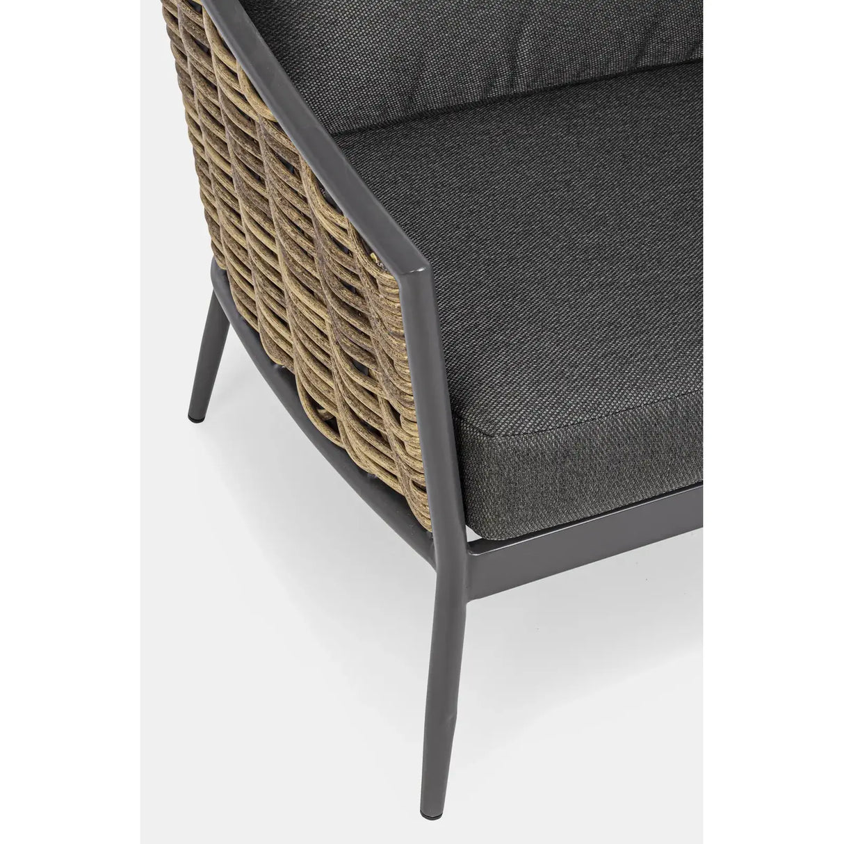 Gartenlounge Set 3er Set Maribela Anthrazit mit Kissen YK13 - ZEN ZONE Furniture