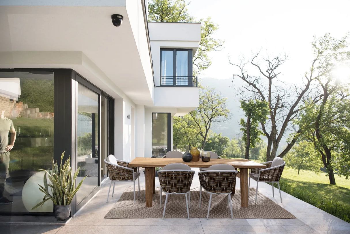 Gartenstuhl mit Armlehne und Kissen Maribela Weiß YK13 - ZEN ZONE Furniture