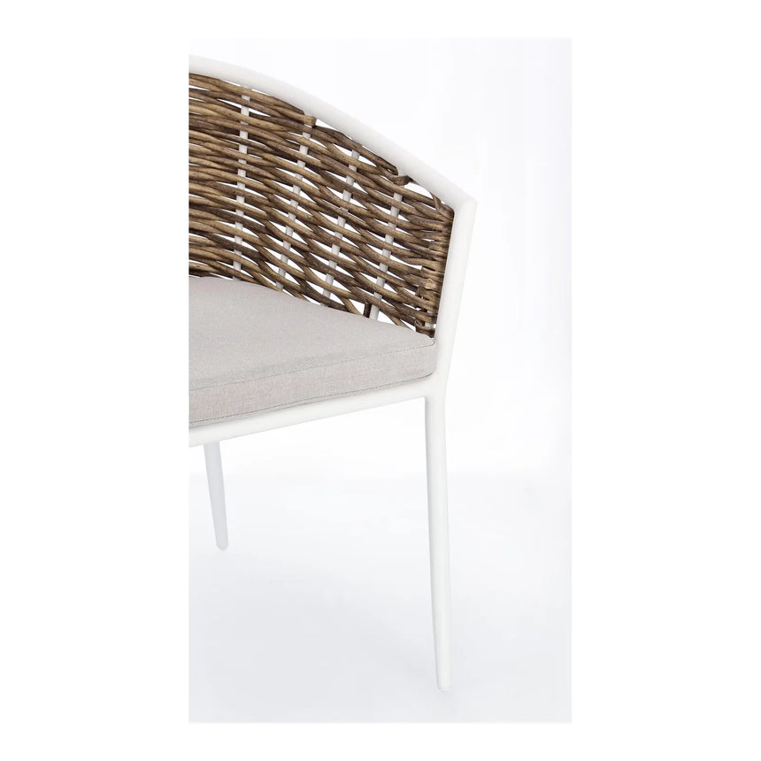 Gartenstuhl mit Armlehne und Kissen Maribela Weiß YK13 - ZEN ZONE Furniture