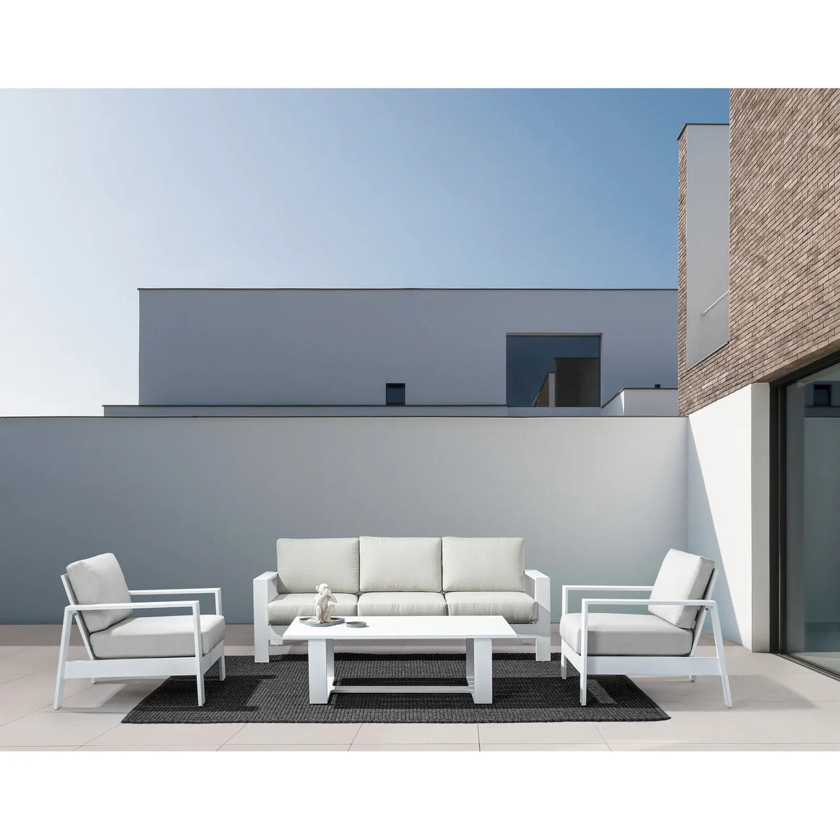 Gartenlounge Set 4er Set Baltic mit Kissen Weiß YK11 - ZEN ZONE Furniture