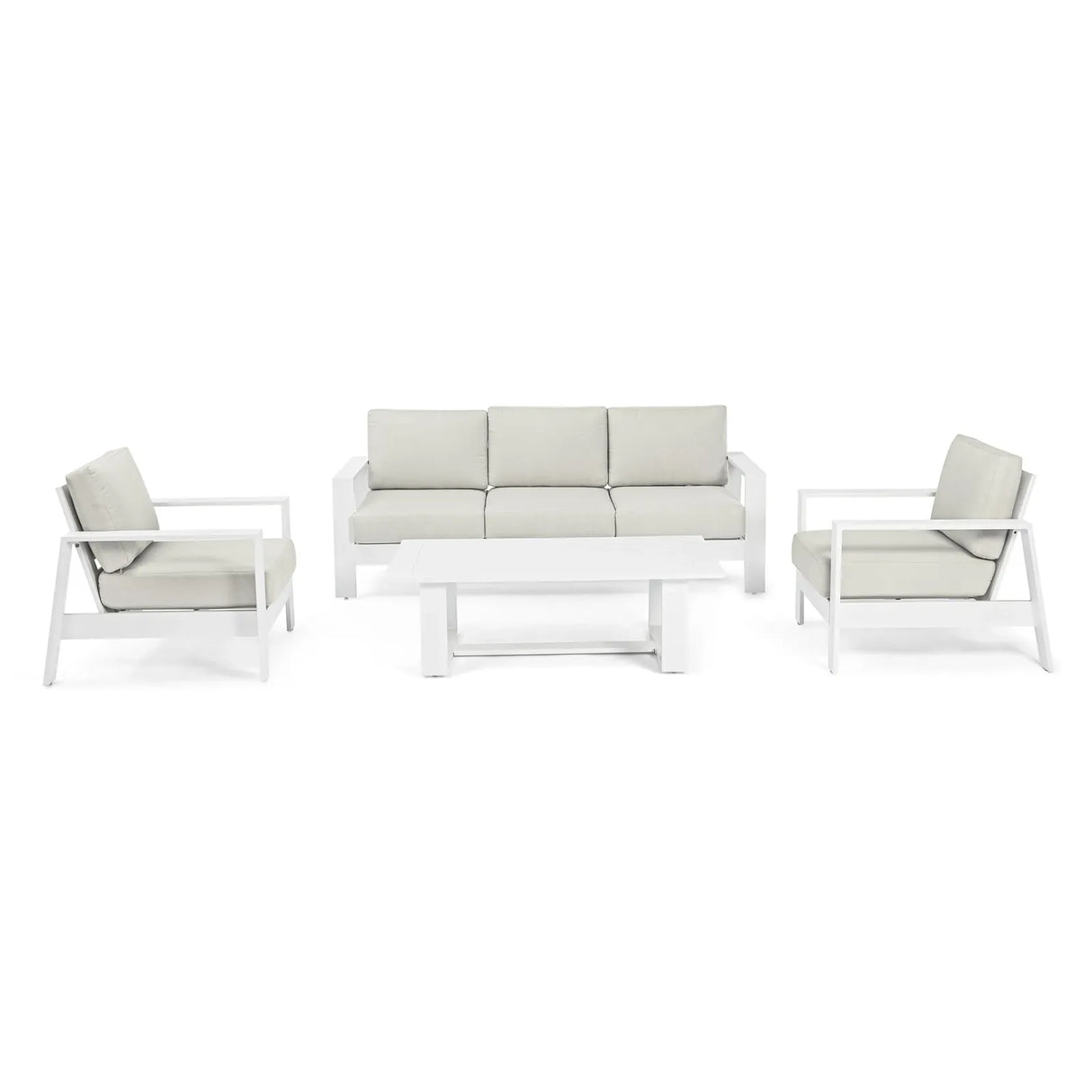 Gartenlounge Set 4er Set Baltic mit Kissen Weiß YK11 - ZEN ZONE Furniture