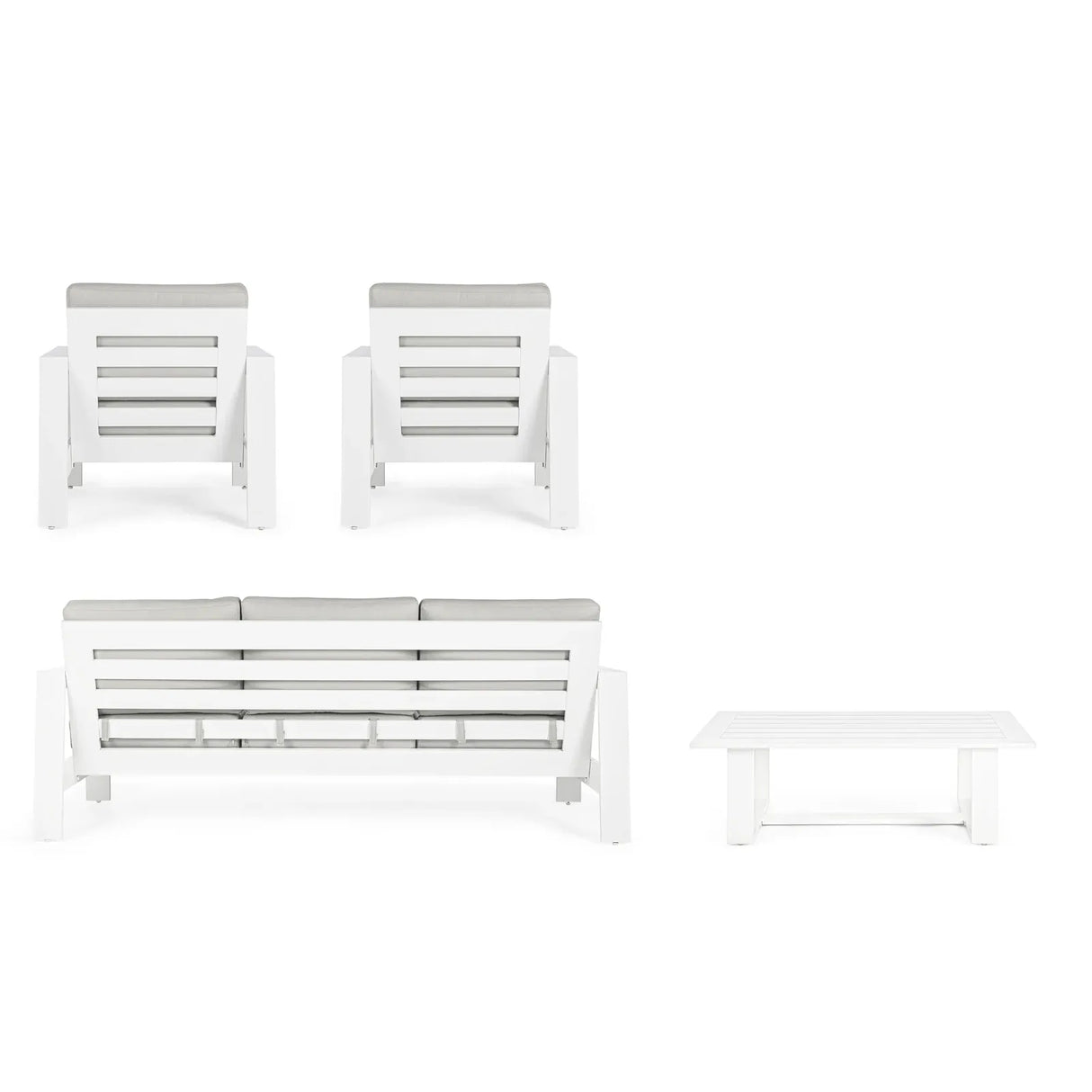 Gartenlounge Set 4er Set Baltic mit Kissen Weiß YK11 - ZEN ZONE Furniture