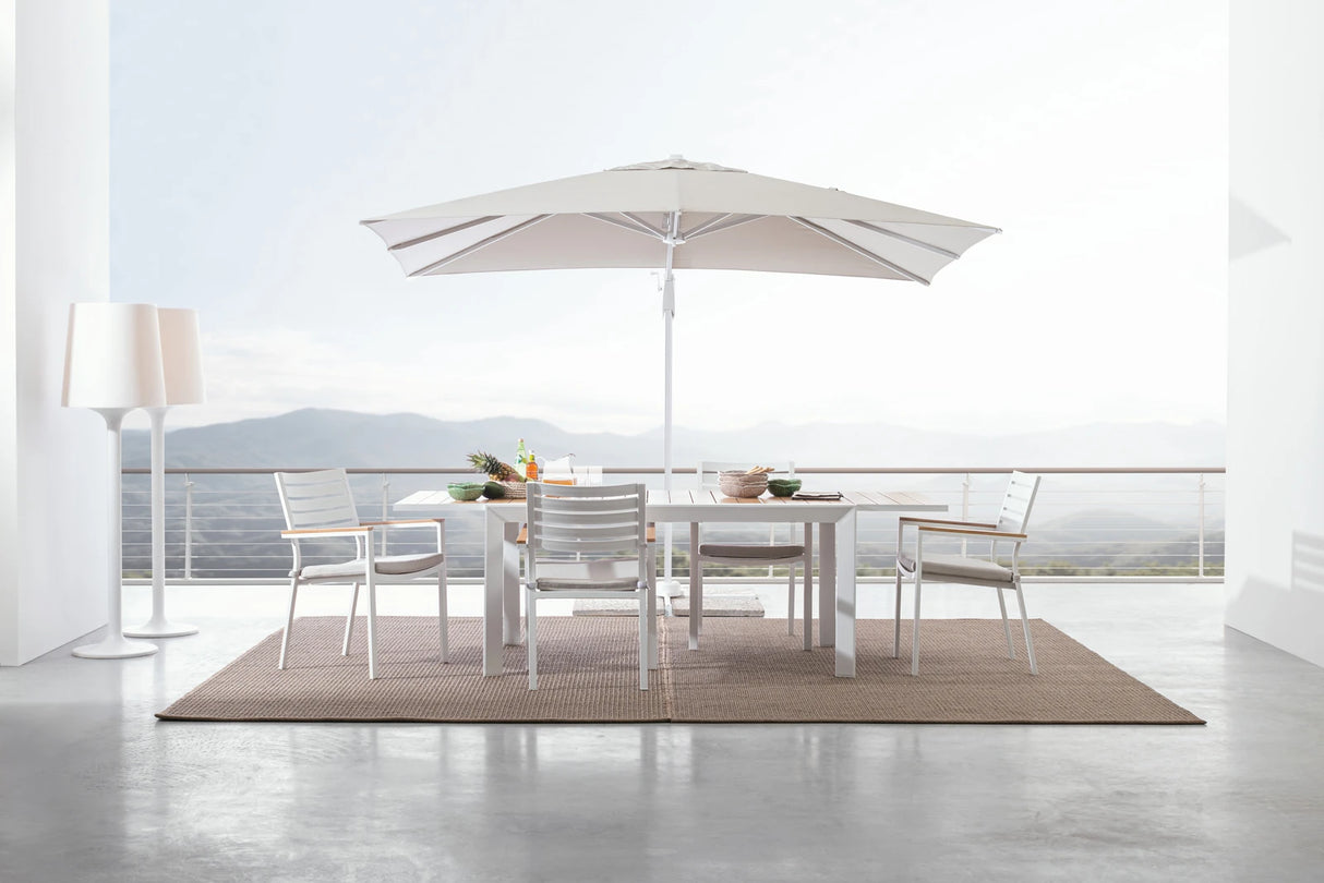 Gartentisch ausziehbar 160-240x100 Weiß YK11 Belmar - ZEN ZONE Furniture