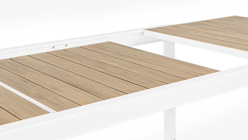 Gartentisch ausziehbar 160-240x100 Weiß YK11 Belmar - ZEN ZONE Furniture