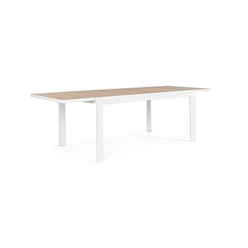 Gartentisch ausziehbar 160-240x100 Weiß YK11 Belmar - ZEN ZONE Furniture