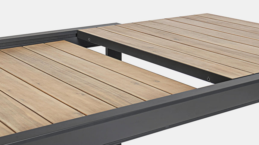 Gartentisch ausziehbar 160-240x100 Natur/Anthrazit YK11 Belmar - ZEN ZONE Furniture