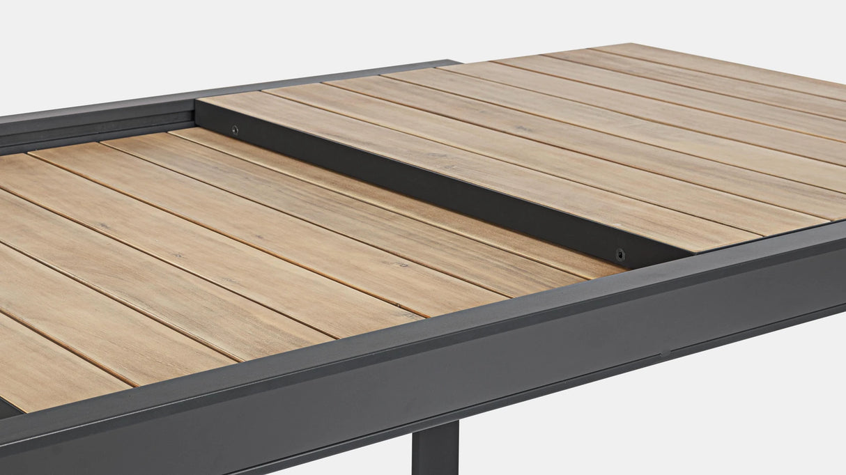 Gartentisch ausziehbar 160-240x100 Natur/Anthrazit YK11 Belmar - ZEN ZONE Furniture