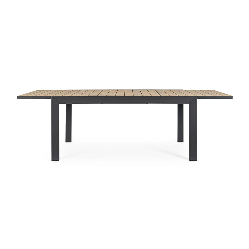 Gartentisch ausziehbar 160-240x100 Natur/Anthrazit YK11 Belmar - ZEN ZONE Furniture