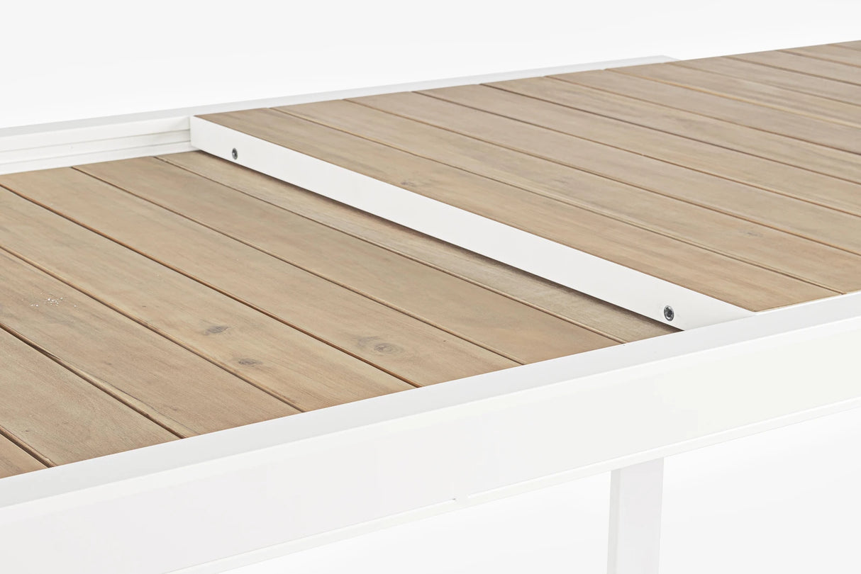 Gartentisch ausziehbar 220-340x100 Weiß YK11 Belmar - ZEN ZONE Furniture