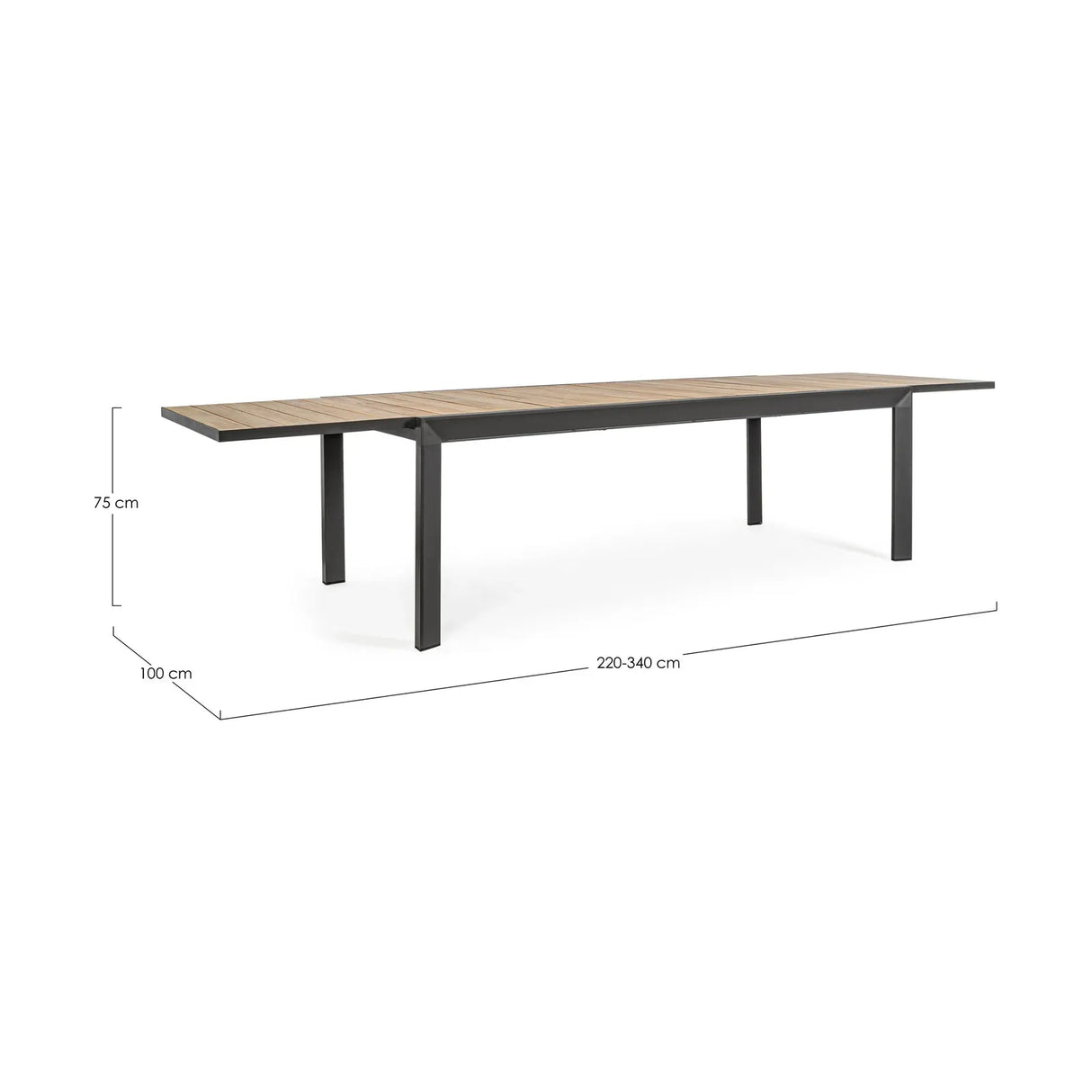 Belmar Natur/Charyk13 Tisch ausziehbar 220 - 340 x100 cm - ZEN ZONE Furniture